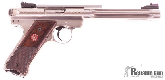 Picture of Used Ruger Mk III Hunter Semi-Auto 22 LR, 7", Stainless, With One Mag & Scope Base, Excellent Condition