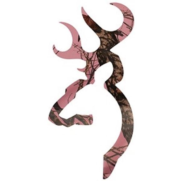 Picture of Browning Official Buckmark Decal - Flat Buckmark Family Decals, 10 Decals, MOBU Camo & Pink
