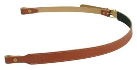 Picture of Levy's Hunting European Size Rifle Slings - 1" Veg-Tan Leather Rifle Sling with Green Felt Backing and Buckle Adjustment, Fit 3/4" Swivels, Adjustable from 33" to 37", Walnut