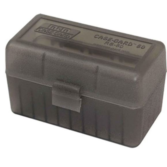 Picture of MTM Case-Gard Rifle Ammo Boxes, R-50 Series - RM-50, 50rds, Clear Smoke