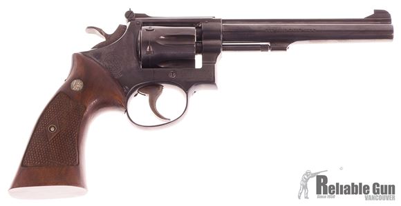 Picture of Used Smith Wesson 17-7 K-22 Masterpiece 22LR, 6" Barrel Wood Grips, Very Good Condition