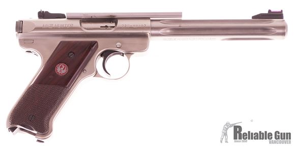 Picture of Used Ruger Mark III Hunter Semi-Auto 22 LR, 7", Stainless, With 2 Mags & Original Case, Good Condition