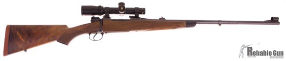 Picture of Used Custom Mauser 9.3x62 Bolt Action, Bushnell Elite 6500 1-6.5, Husqvarna Barrel and Action, Stock Built By Gary Flach, Excellent Condition