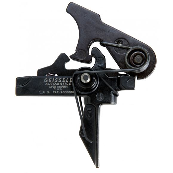 Picture of Geissele Automatics Triggers - Super Dynamic 3 Gun (SD-3G) Trigger, Single Stage, 4.0lbs (3.25lbs Or 4.0lbs Depending On Spring), Mil-Spec Pin Size, Flat Trigger Bow