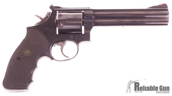 Picture of Used Smith & Wesson 586-1 Double-Action 357 Mag, 6" Barrel, With Pachmayr Grips, Original Box, Excellent Condition
