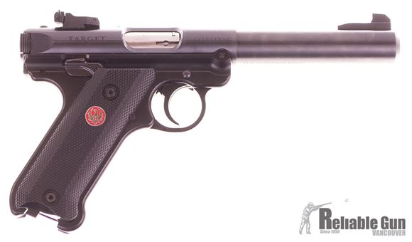 Picture of Used Ruger MK IV Target .22 LR Semi Auto Pistol, 5.5" Bull Barrel, Blued, 3 x 10 Rd Mags, Original Box, Good Condition