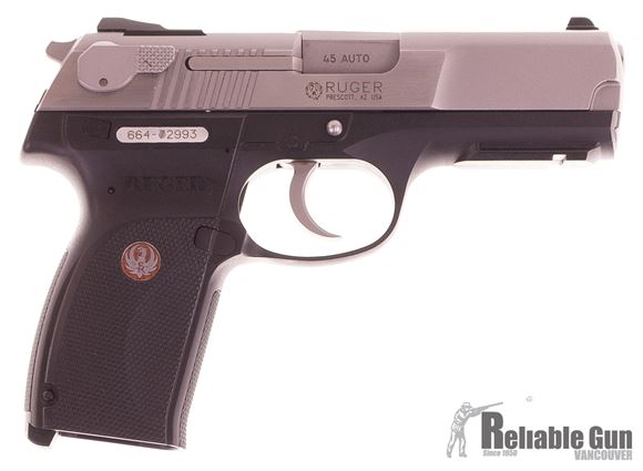 Picture of Used Ruger P-345, Semi Auto Pistol, 45 Auto,  Stainless Slide, Polymer Frame, 4 Magazines, Very Good Condition