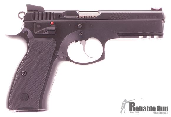 Picture of Used CZ 75 SP-01 Shadow DA/SA Semi-Auto Pistol - 9mm,  Black, Rubber Grips, Fiber Optic Front & Fixed Rear Sights, 3 Mags, Excellent Condition