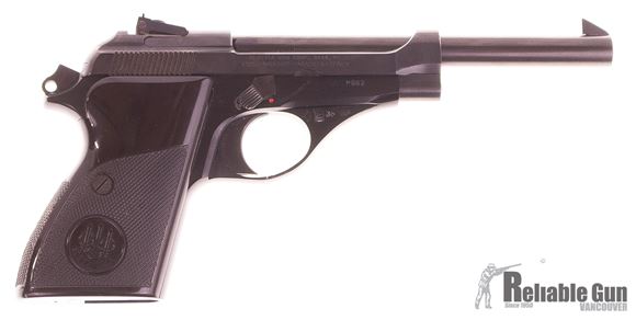 Picture of Used Beretta Model 71 Single Action Semi-Auto Pistol - 22 LR, 6", (152mm), Blued, Polymer Grips, 1 Magazine, Fixed Sights, Thumb Lever Safety, Excellent Condition