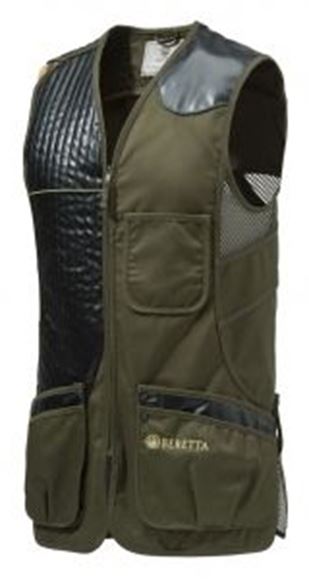 Picture of Beretta Men's Clothing, Vests - Eco Leather Sporting Vest, Adult, Dark Olive, M