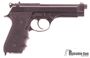 Picture of Used Beretta 92S DA/SA Semi-Auto Pistol - 9mm Luger, 125mm Barrel, Blued, 1 Magazine, Fixed Sights, Italian Police Surplus, Hogue Grips, Good Condition