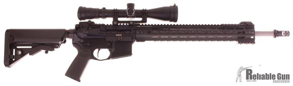 Picture of Used PWS Custom Build AR-15 Rifle, 18" 223 Wylde Rainier Arms Ultra Match Matte Stainless Heavy Barrel, PWS Lower, Vltor Upper, Vltor A5 Buffer Tube and Buffer Assembly, LMT SOP Mod Stock, Timney Trigger