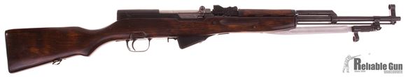 Picture of Used Russian SKS Semi Auto Rifle, 7.62x39mm, Peep Sight, Wood Stock, Blade Bayonet, Very Good Condition