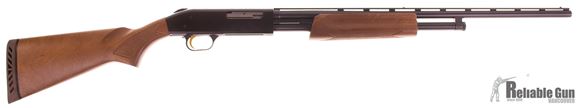 Picture of Used Mossberg 500 Field Pump Action Shotgun - 410 Bore, 3", 24", Vented Rib, Blued, Hardwood Stock, 5rds, Twin Bead Sights, Fixed Full, Excellent Condition