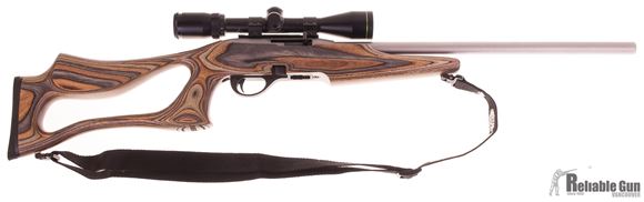 Picture of Used Remington Model 597 HB Rimfire Semi-Auto Rifle - 22 LR, 20'', Stainless Heavy Barrel, Laminate Thumbhole Stock Stock, Bushnell 3-9x40 Scope, 1 Magazine, Sling, Good Condition