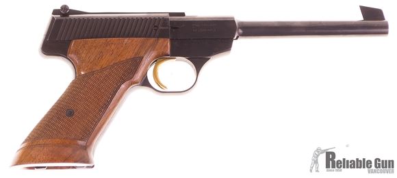 Picture of Used Browning Challenger Semi Auto Pistol, 22 LR, 6.75'' Barrel, Wood Grips, 1 Magazine, Soft Case, Very Good Condition