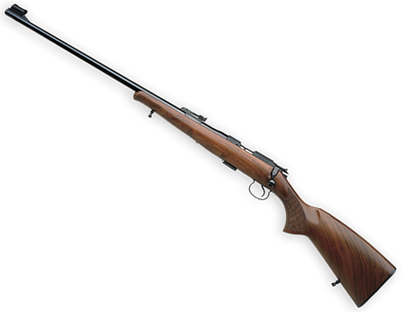 Picture of CZ 452-2E ZKM Lux Rimfire Bolt Action Rifle, Left Hand - 22 LR, 24.8", Hammer Forged, Polycoat, Euro Style Lux Walnut Stock, 5rds, Adjustable Sights, Adjustable Trigger