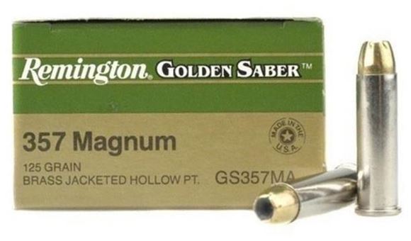 Picture of Remington Premier Golden Saber High Performance Jacket Handgun Ammo - 357 Mag, 125Gr, BJHP, 25rds Box