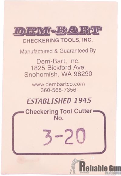 Picture of Dem Bart 3-20LPI Checkering Cutter (R.H.guide L.H.Cutter)