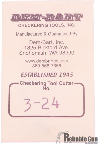Picture of Dem Bart 3-24LPI Checkering Cutter (R.H.guide L.H.Cutter)