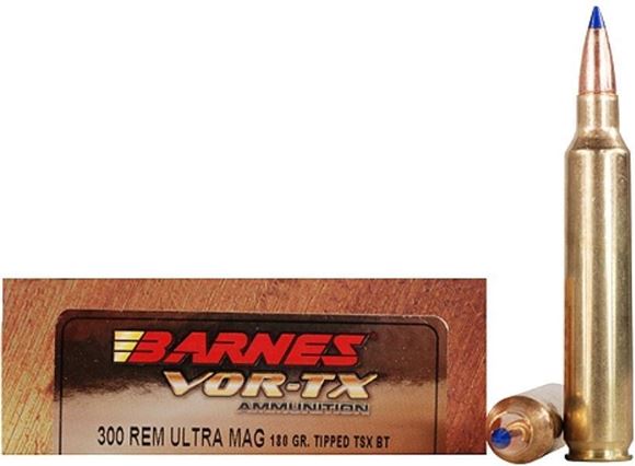 Picture of Barnes VOR-TX Premium Hunting Rifle Ammo - 300 Remington Ultra Mag, 180Gr, TTSX BT, 20rds Box