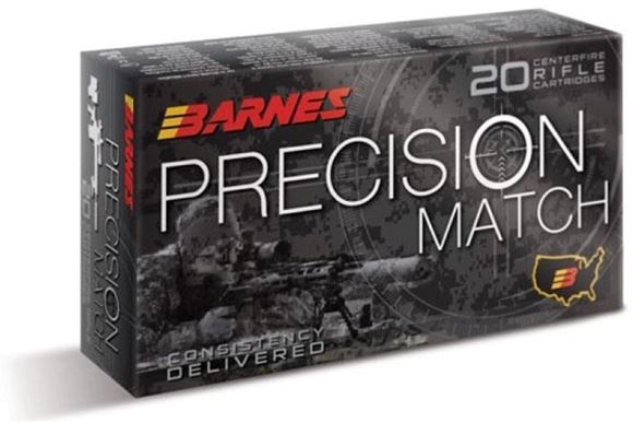 Picture of Barnes Precision Match Rifle Ammo - 338 Lapua Mag, 300Gr, OTM BT, 20rds Box