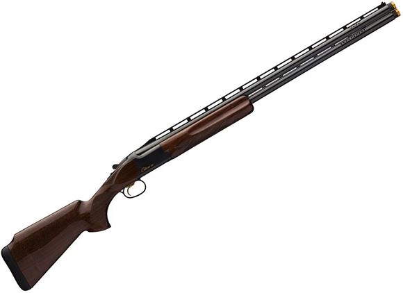 Picture of Browning Citori CXT Trap Over/Under Shotgun - 12Ga, 3", 32", Ported, Lightweight Profile, High Post Vented Rib, High Polished Blued, Polished Blued Steel Receiver, Gloss Grade II Monte Carlo American Black Walnut Stock,  Ivory Bead Front & Mid-Bead Sight