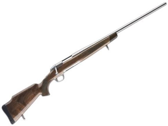 Picture of Browning X-Bolt White Gold Bolt Action Rifle - 300 Win Mag, 26", Sporter Contour, Satin Stainless Steel, Gloss Grade IV/V Black Walnut Monte Carlo Stock w/Rosewood Forend Cap & Pistol Grip Cap, 3rds, Adjustable Feather Trigger