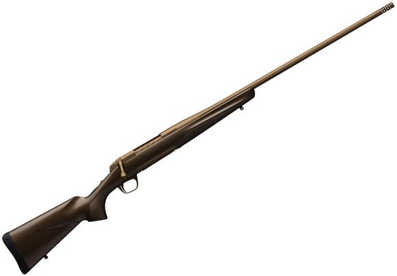 Picture of Browning X Bolt Pro Bolt Action Rifle - 308 Win, 22", Lightweight Sporter, Cerakote Burnt Bronze, Fluted, Threaded Muzzle Brake, 4rds, Second Generation Carbon Fiber Stock