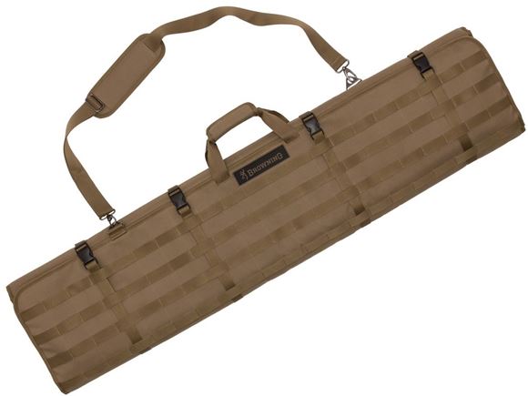 Picture of Browning Drag Mat / Rifle Case - 50", Tan, MOLLE Exterior, Closed Cell Foam Padding, Backpack/Shoulder Strap, Removable Accessory Pockets