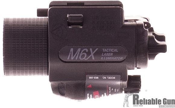 Picture of Used M6X Flashlight Laser Combo, Black, Red Laser, Like New