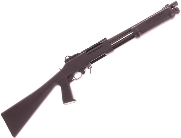 Picture of Used Brixia (Valtro) PM5 Pump Action Shotgun - 12Ga, 3", 14", Matte Black, Plastic Fixed Pistol Grip Stock, 7rds, Ghost Ring Sights, Excellent Condition