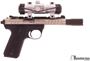 Picture of Used Ruger Mark III 22/45 Lite Semi-Auto 22 LR, With Millett red Dot Sight, Majestic Arms Charging Handle & Troy Muzzle Brake, 6 Mags, Very Good Condition