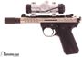 Picture of Used Ruger Mark III 22/45 Lite Semi-Auto 22 LR, With Millett red Dot Sight, Majestic Arms Charging Handle & Troy Muzzle Brake, 6 Mags, Very Good Condition