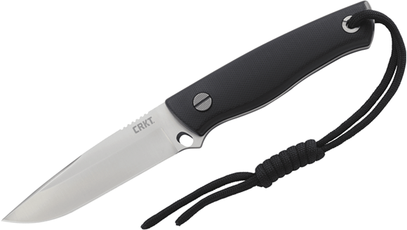 Picture of Columbia River Knife and Tool (CRKT) Fixed Blade Knife - Terzuola Survival Rescue (TSR), 4.375", 0.11", 8Cr13MoV, Satin Finish, Black GFN Handle, 4.30 oz. w/ Injection-Molded Sheath