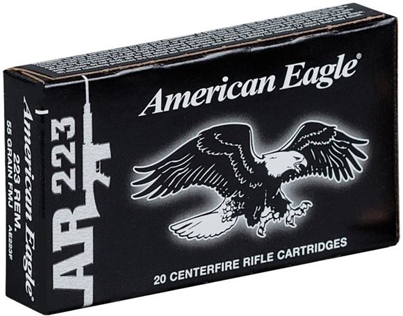 Picture of Federal American Eagle AR223 Rifle Ammo - 223 Rem, 55Gr, FMJ, 20rds Box