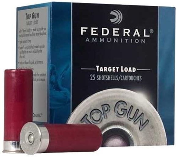 Picture of Federal Top Gun Target Load Shotgun Ammo - 12Ga, 2-3/4", 3DE, 1oz, #8, 25rd Box
