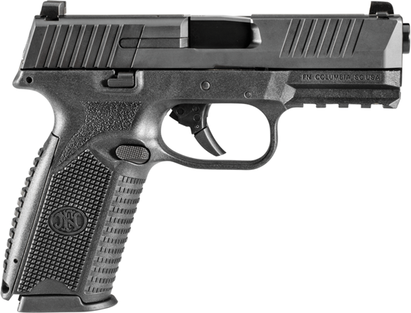 Picture of FN Herstal (FNH) 509 Semi Auto Pistol - 9mm, 4.25", Matte Black, Black Polymer Frame, 2x10rds, Fully-Ambidextrous Slide Stop Levers & Magazine Release
