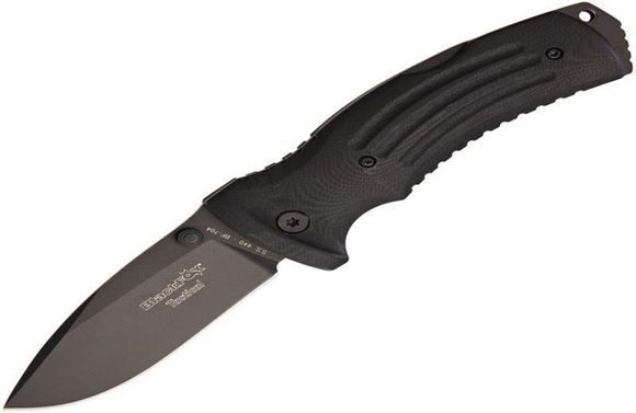 Picture of Fox Knives Black Fox Tactical Knives - Black Fox Tactical Knives, 3.14", 440C Stainless Steel, HRC 57-59, Black G10 Handle