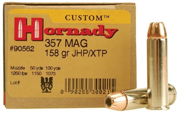 Hornady Custom Pistol Ammunition - 357 Magnum, 158Gr, XTP Jacketed Hollow Point, 25rds Box
