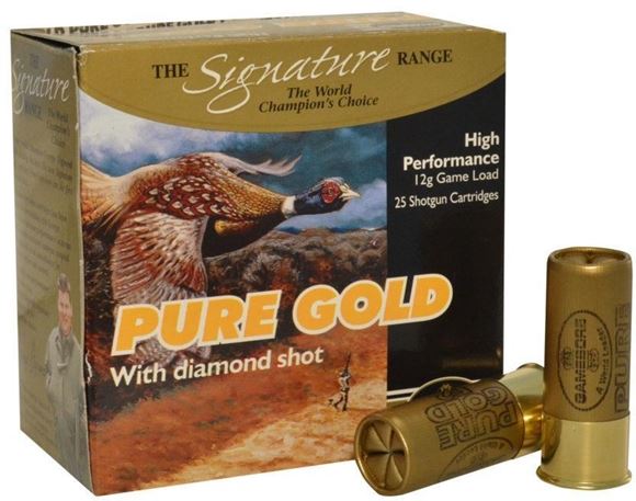 Picture of Kent Cartridge Gamebore Pure Gold Diamond Shot Shotgun Ammunition - 12ga, 2-1/2", 1 oz, #6 Diamond Shot, Fibre Wad, 250rds Case