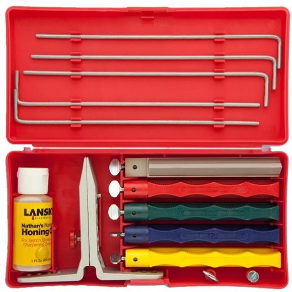Picture of Lansky Sharpeners, Professional Sharpening Kit - Controlled-Angle system, Coarse/Medium/Fine/Ultra Fine Grit Hones