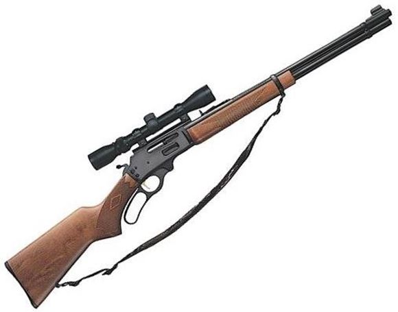 Picture of Marlin Model 336W-W/S Lever Action Rifle - 30-30 Win, 20", Blued, Walnut Hardwood Pistol Grip Stock, 6rds, Brass Bead w/Wide-Scan Hood Front & Adjustable Semi-Buckhorn Folding Rear Sights, w/3-9x32mm Scope