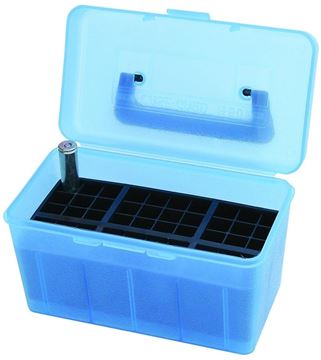 Picture of MTM Case-Gard Deluxe H-50 Series Rifle Ammo Case - H50-R-MAG, 50rds, Clear Blue