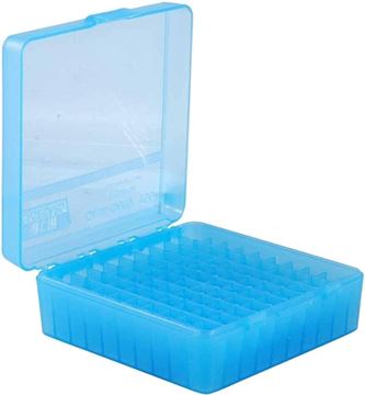 Picture of MTM Case-Gard Handgun Ammo Boxes, P-100 Series - P-100-3, 100rds, Clear Blue