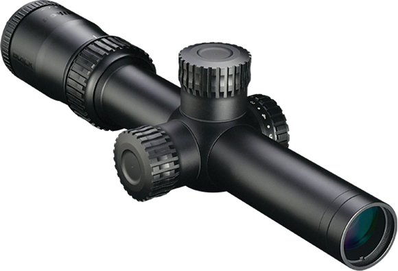 Picture of Nikon Optics, Black Force X1000 - 1-4x24, 30mm, Speed Force Reticle, Side-Mounted Illumination Control, Capped Windage & Elevation Turrets