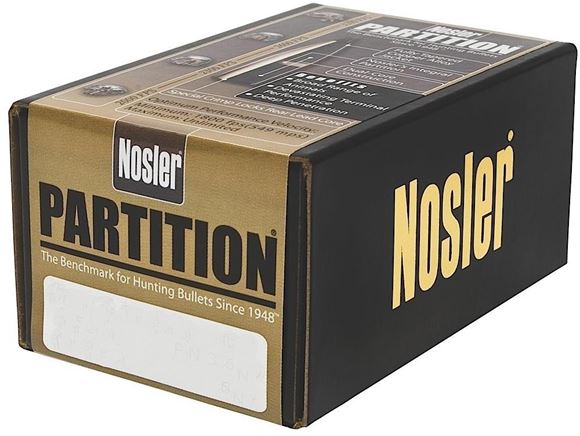 Picture of Nosler Bullets, Partition - 35 Caliber (.358"), 225Gr, Spitzer, 50ct Box