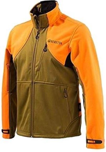 Picture of Beretta Men's Clothing, Jackets - Beretta Soft Shell Fleece Jacket, Adult, Light Brown/Orange, XXL