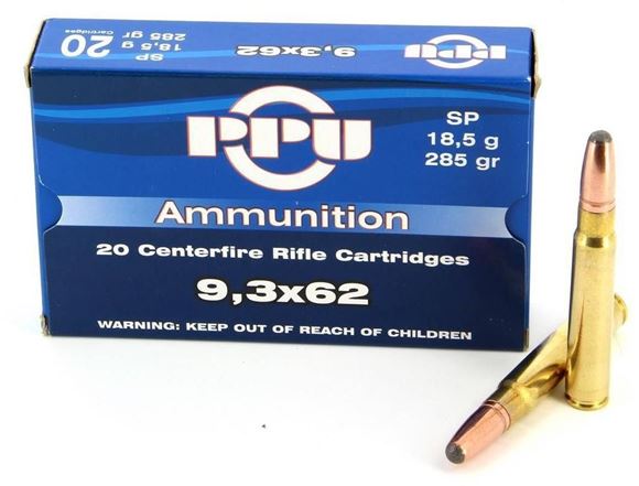 Picture of Prvi Partizan (PPU) Rifle Ammo - 9.3x62mm, 285Gr, SP, 20rds Box