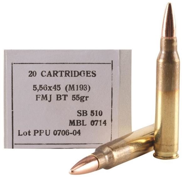 Picture of Prvi Partizan (PPU) Rifle Ammo - 5.56x45mm(m193), 55gr, 1000rds Case